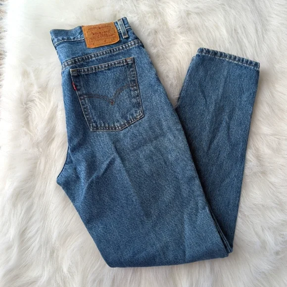 Rare Vintage Levis 512 Medium Wash High Waisted Jeans Waist 33" - Picture 12 of 14